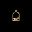 آویز زنانه طلا ۱۸ عیار پرنده کد kc18348 مدوپد