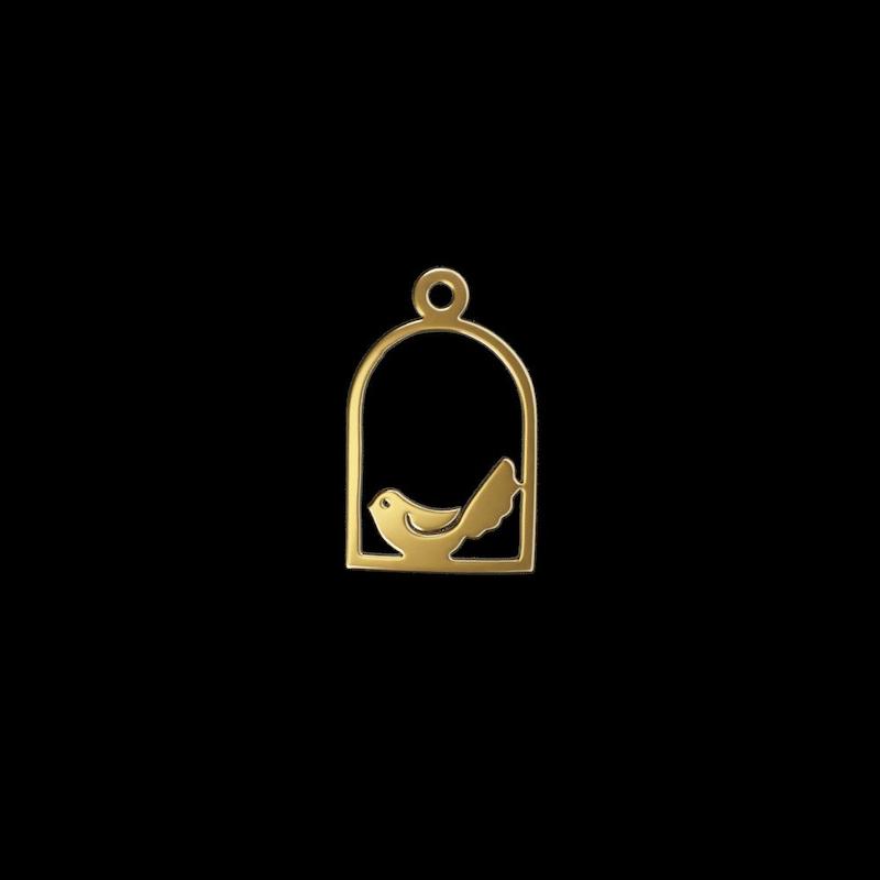 آویز زنانه طلا ۱۸ عیار پرنده کد kc18348 مدوپد