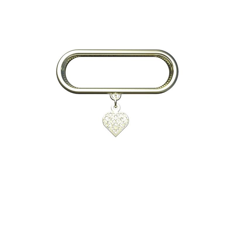آویز ساعت طلا 18 عیار زنانه مدوپد مدل قلب کد R490