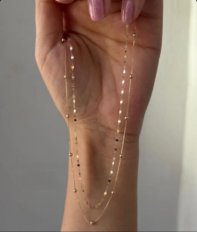 گردنبند زنانه طلا ۱۸ عیار گردنبندوارداتی گوی و استارو مییرو دولاین گالری کاژه گلد