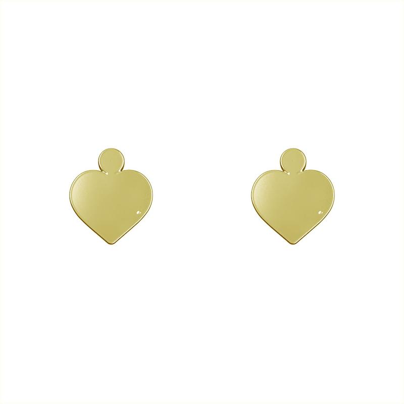 گوشواره طلا 18 عیار زنانه مدوپد مدل قلب کد R449