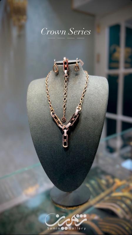 سرویس زنانه طلا ۱۸ عیار چاوان گالری ثمین