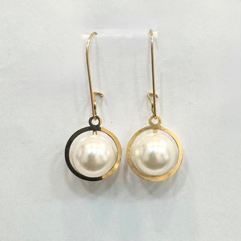 گوشواره طلا ۱۸ عیار گوشواره مروارید گالری طلا و جواهرات بهروان