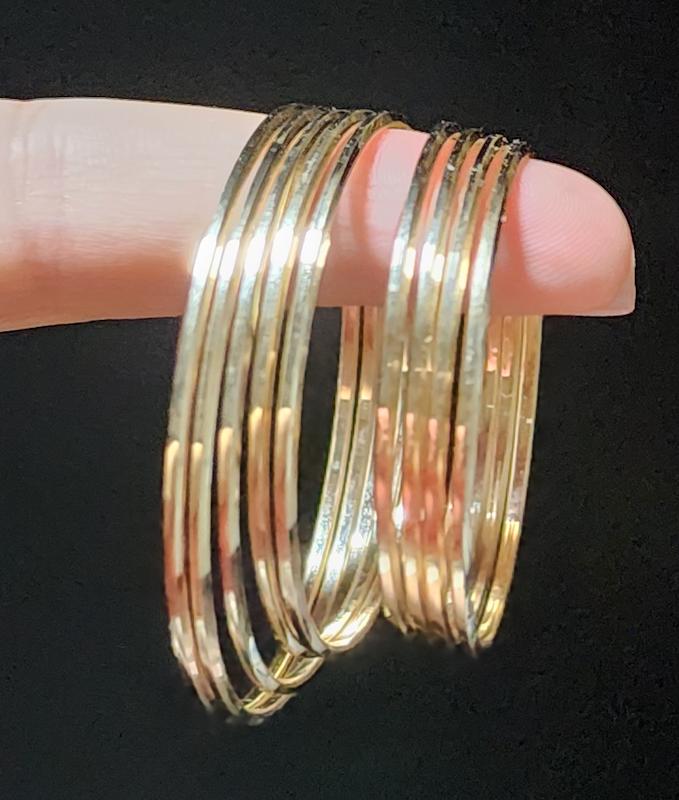 النگو بچگانه طلا ۱۸ عیار النگو آینه ای دو میل بچگانه سایز ۱ گالری کاژه گلد
