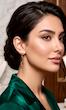 گوشواره زنانه طلا ۱۸ عیار گوشواره آویز کرلی طرح قلب گالری طلای آنوشا