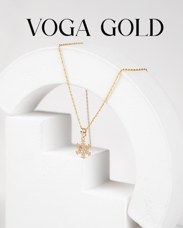 آویز زنانه طلا ۱۸ عیار لیزری دونه برف (بدون زنجیر) VoGa GOLD