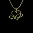 گردنبند طلا 18 عیار زنانه مدوپد مدل قلب کد R104
