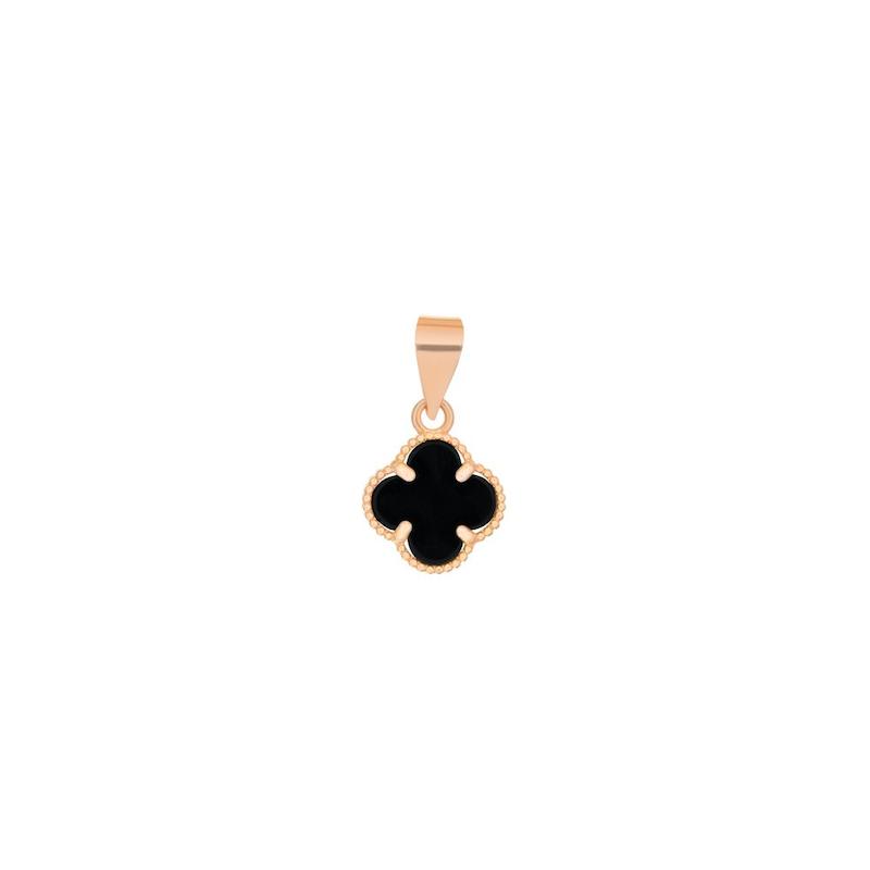 آویز زنانه طلا ۱۸ عیار پلاک طلا ۱۸ عیار طرح ونکلیف (Van Cleef) گالری طلای یمنا