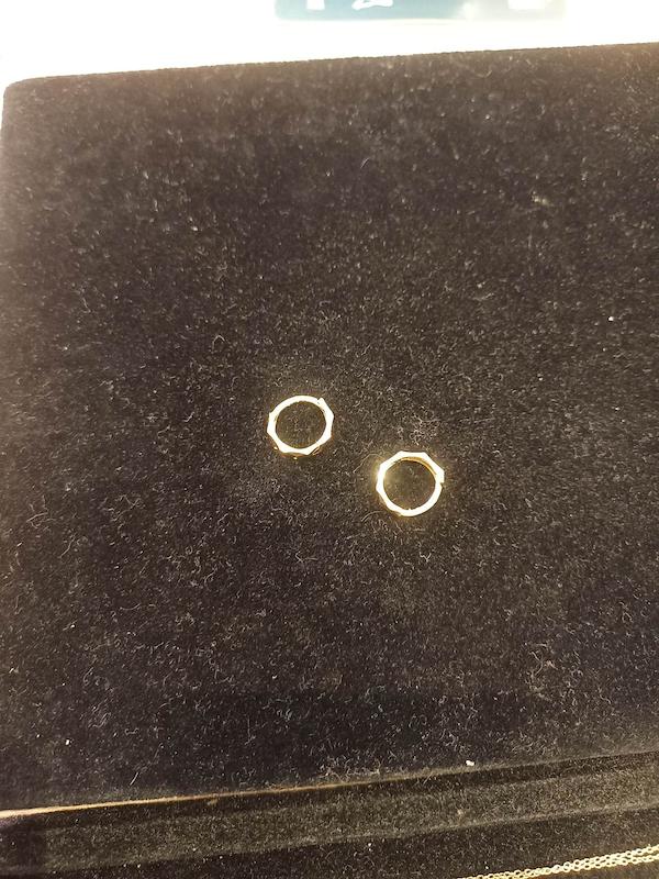 گوشواره زنانه طلا ۱۸ عیار تراش خورده گالری طلای فروهر