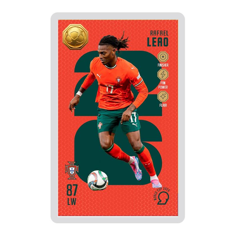 کارت فوتبالی طلا 18 عیار سوت مدل لیائو LEAO طرح جام جهانی 2026 کد SO10137026