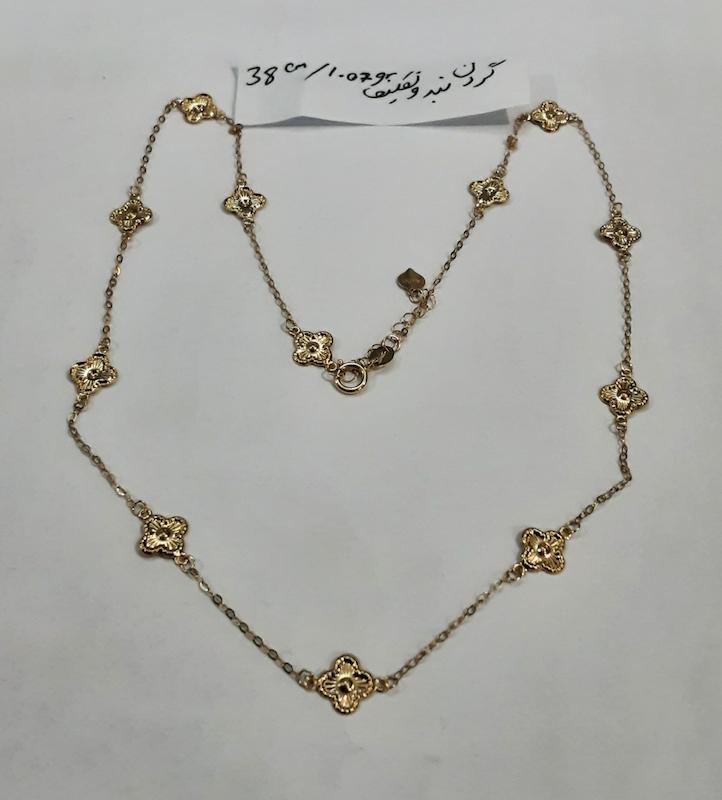 گردنبند زنانه طلا ۱۸ عیار مدل ونکلیف ایتالیایی دلفین گلد گالری