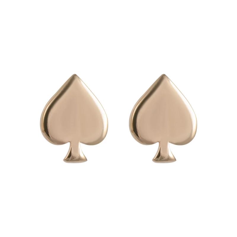 گوشواره زنانه طلا ۱۸ عیار گوشواره میخی طرح پیک گالری طلای یمنا