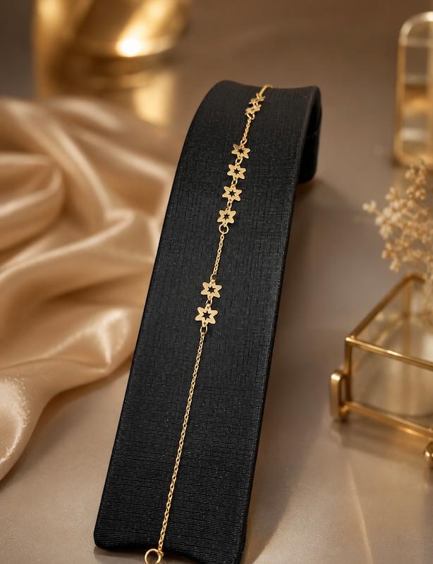 دستبند زنانه طلا ۱۸ عیار دستبند ستاره Royce gold Mohammadi