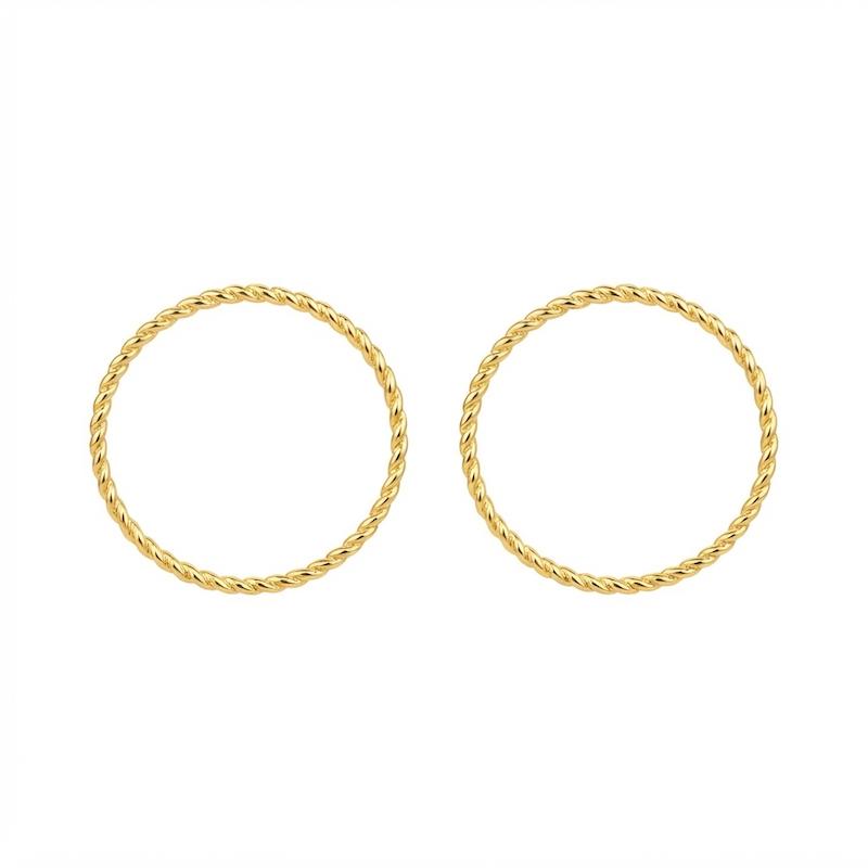 گوشواره زنانه طلا ۱۸ عیار گوشواره گرد تراش گالری فرشته