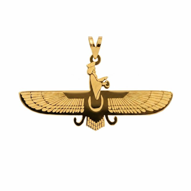 آویز زنانه طلا ۱۸ عیار آویز فروهر گالری واحدیان جواهری