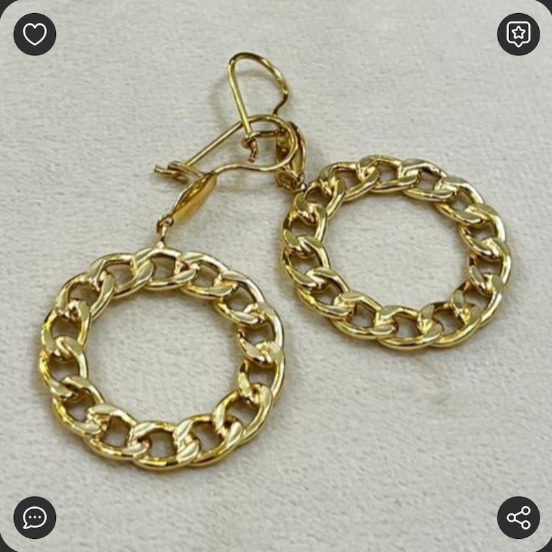 گوشواره طلا 18 عیار زنانه بابل طلا مدل کارتیه کد BTE001609