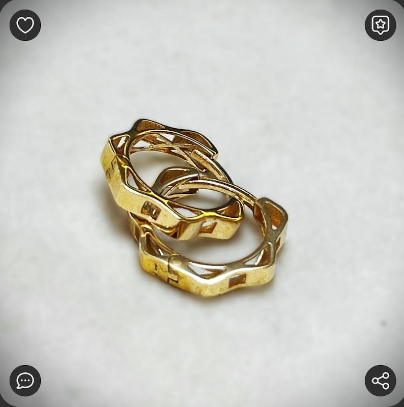 گوشواره طلا 18 عیار زنانه بابل طلا مدل گل کد BTE001611