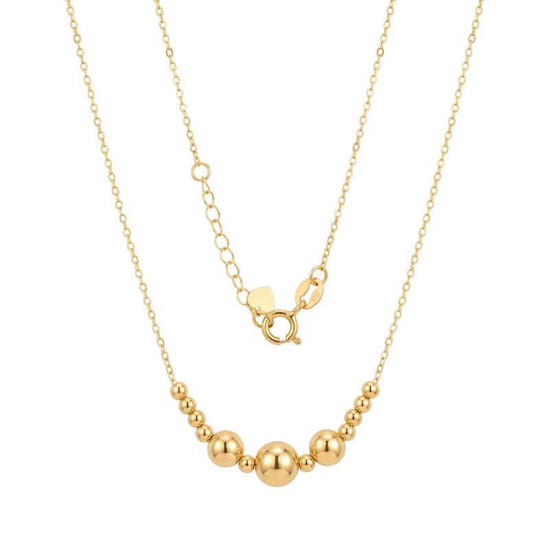 گردنبند زنانه طلا ۱۸ عیار مدل مینیمال ایتالیایی گوی دلفین گلد گالری