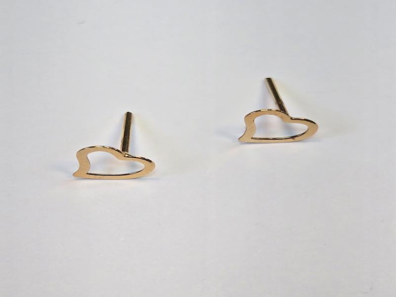 گوشواره طلا 18 عیار زنانه پریدخت گالری مدل قلب کد PAE001790