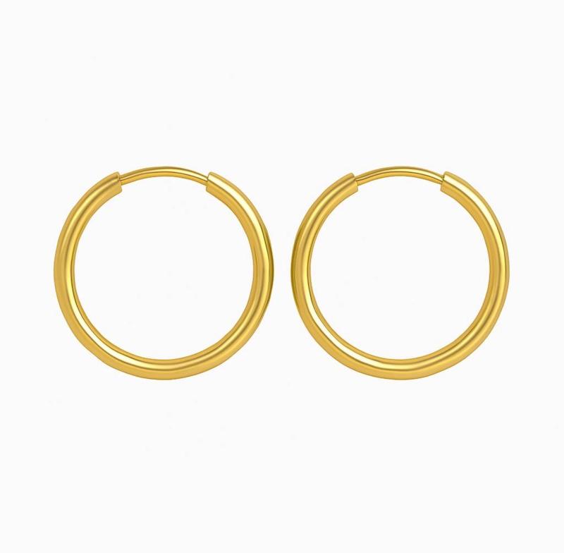 گوشواره طلا ۱۸ عیار گوشواره حلقه ای گالری زهیری