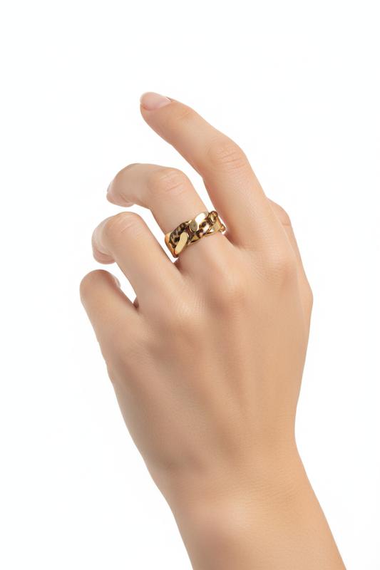 انگشتر طلا 18 عیار زنانه طلاجات زحمتکش  مدل کارتیه پلنگی کد ZKR002300