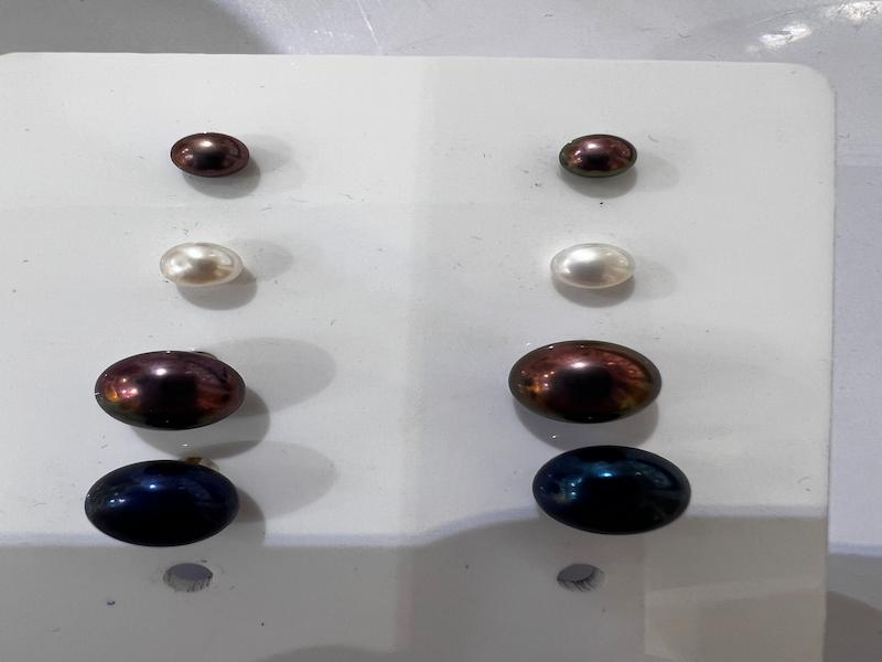 گوشواره طلا 18 عیار زنانه تاس گالری مدل مرواریدی کد TGE001950