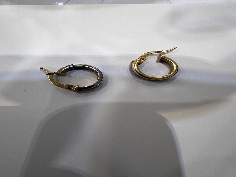 گوشواره طلا 18 عیار زنانه تاس گالری مدل حلقه ای کد TGE002516