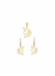 سرویس طلا 18 عیار زنانه شمش طلا مدل اسب تک شاخ  کد STS002675