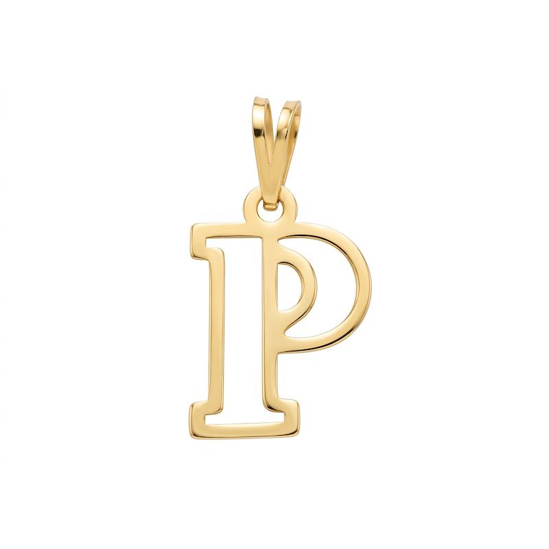 آویز طلا ۱۸ عیار آویز حروف انگلیسی حرف P گالری مهدا