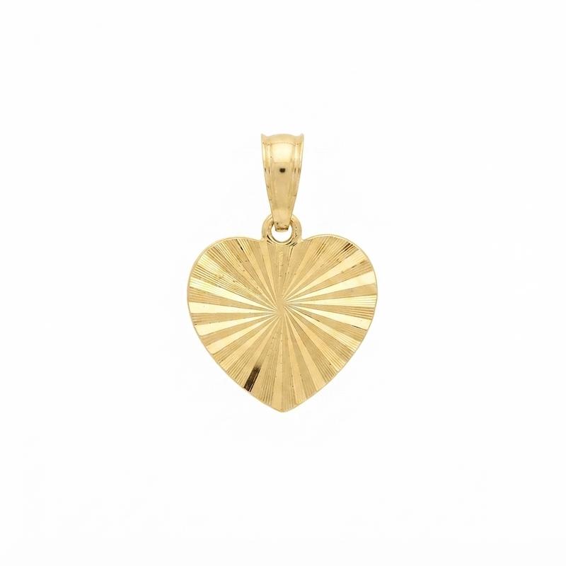 آویز زنانه طلا ۱۸ عیار قلب تراش گالری طلای اصیلا