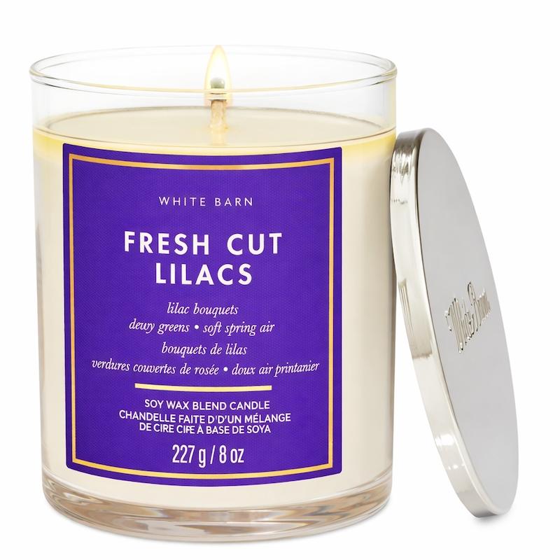 شمع معطر بث اند بادی ورکس مدل Fresh Cut Lilacs تک فتیله 227 گرم