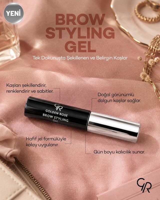 ژل حالت‌دهنده ابرو استایلینگ گلدن رز Brow Styling Gel