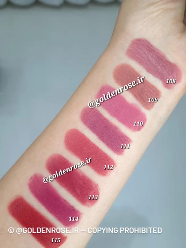 رژلب جامد پیور مات گلدن رز Golden Rose Pure Matte Powder Lipstick