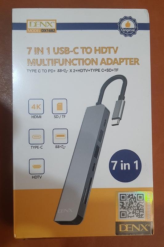 هاب  اورجینال TYPE-C 3.0 هفت  پورت DENX مخصوص کتابخوان و لپ تاپ بوکس
