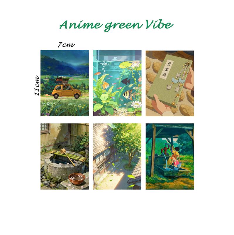 پک پوستر انیمه وایب سبز / Anime green vib 