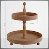 استند چوبی خام گرد دو طبقه 