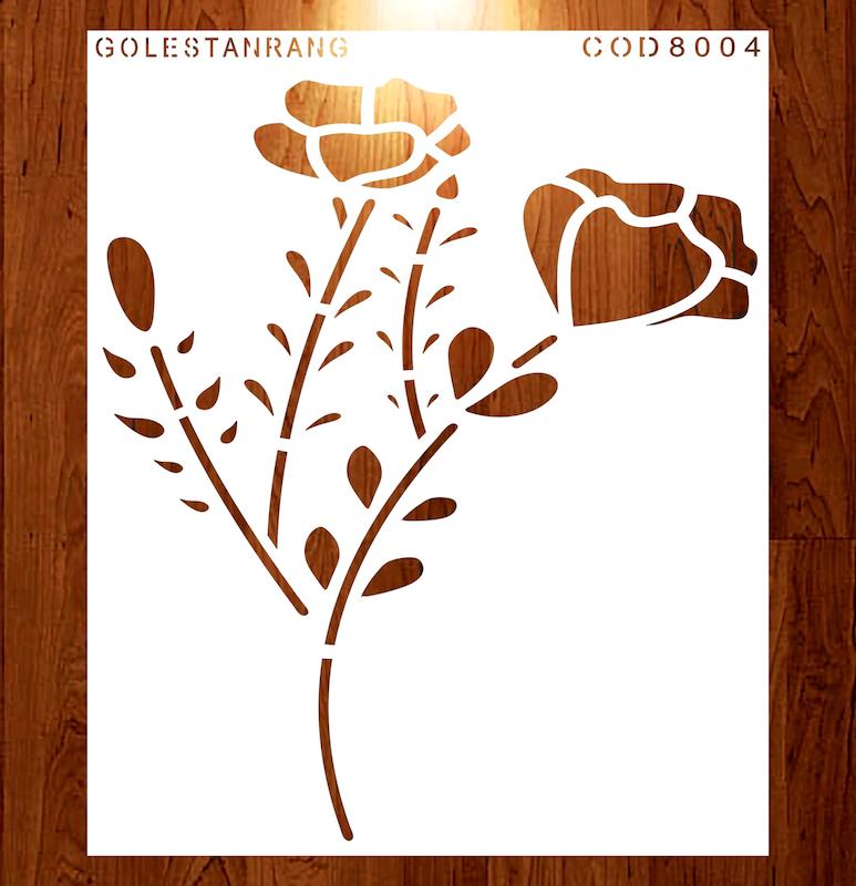 شابلون طرح گل کد 8004