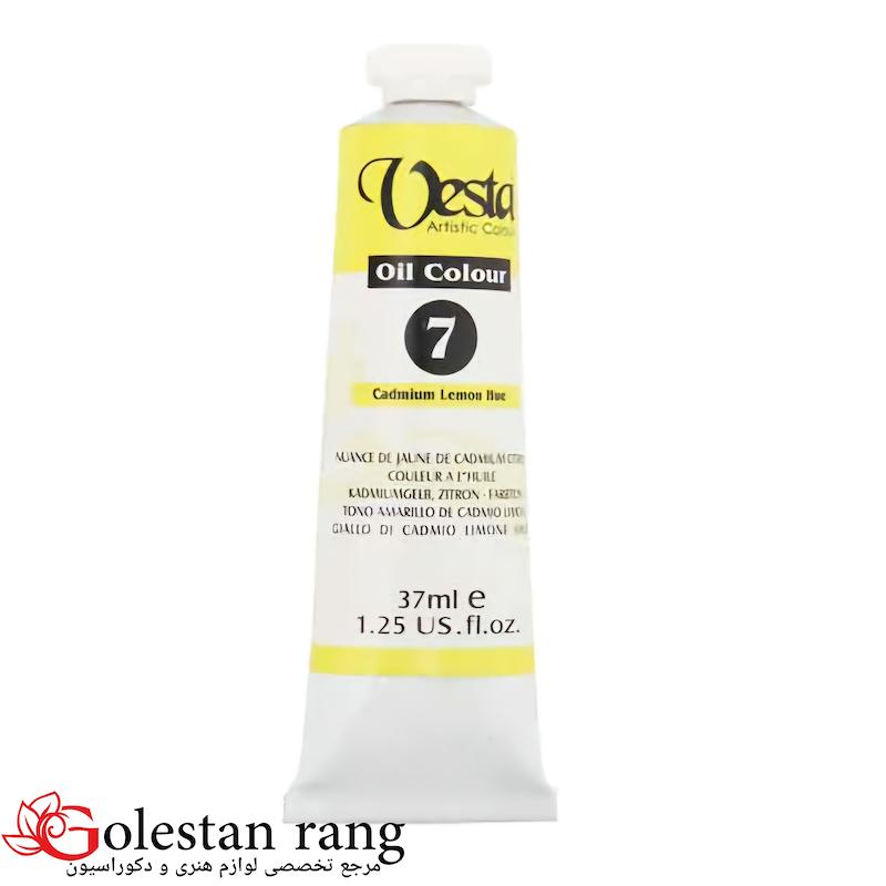 رنگ روغن وستا کد Cadmium Lemon Hue 7 حجم 37 میل