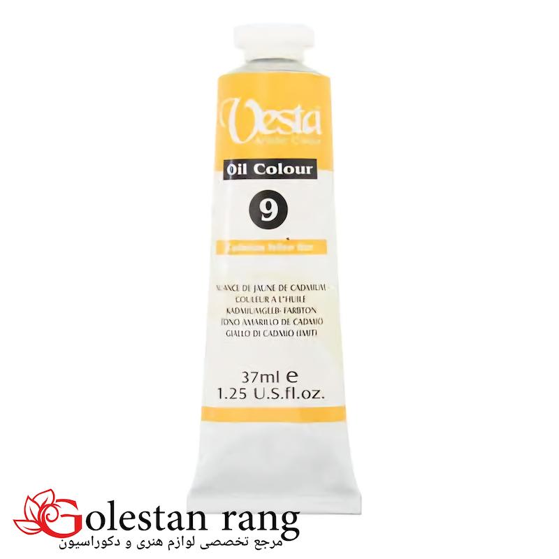 رنگ روغن وستا کد Cadmium Yellow Hue 9 حجم 37 میل