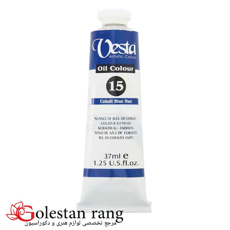 رنگ روغن وستا کد Cobalt Blue Hue 15 حجم 37 میل