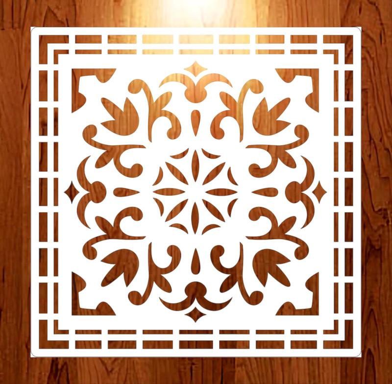 شابلون مینی طرح کاشی کد 9019