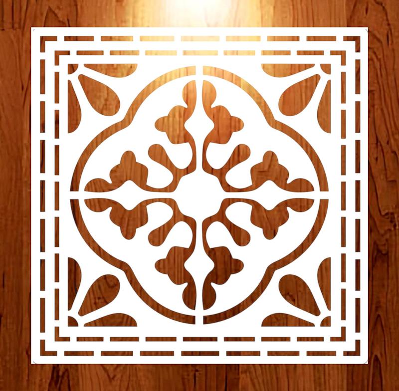 شابلون مینی طرح کاشی کد 9023