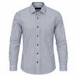 پیراهن استین بلند سرمه ای راه راه درشت 