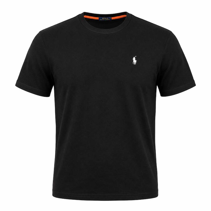 تیشرت یقه گرد ساده مشکی polo - کپی