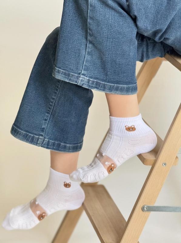 توری نیم ساق خرسی سفید