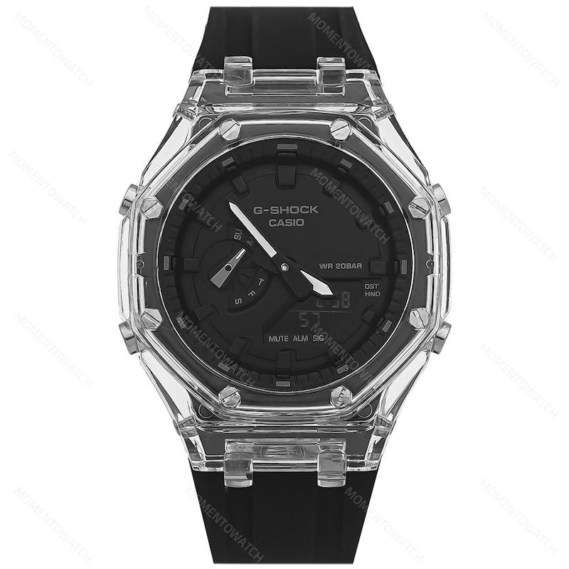 ساعت مچی کاسیو جیشاک شفاف مشکی