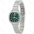 ساعت مچی کاسیو زنانه بند ریلی با صفحه سبز 