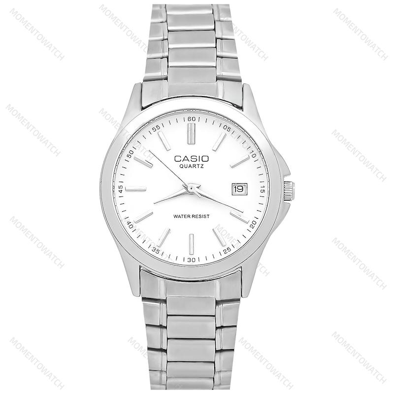 ساعت مچی مردانه کاسیو بند سیلور صفحه سفید کلاسیک