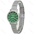 ساعت مچی زنانه کوشی بند ریلی صفحه الماسی سبز