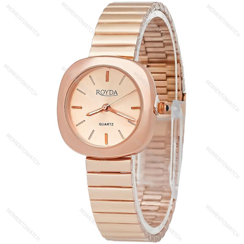 ساعت مچی زنانه رویدا بند کرکره ای رزگلد